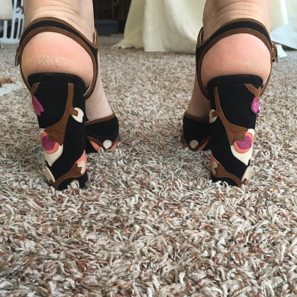 Prada Suede Platform Sandals - Picture 2 of 9